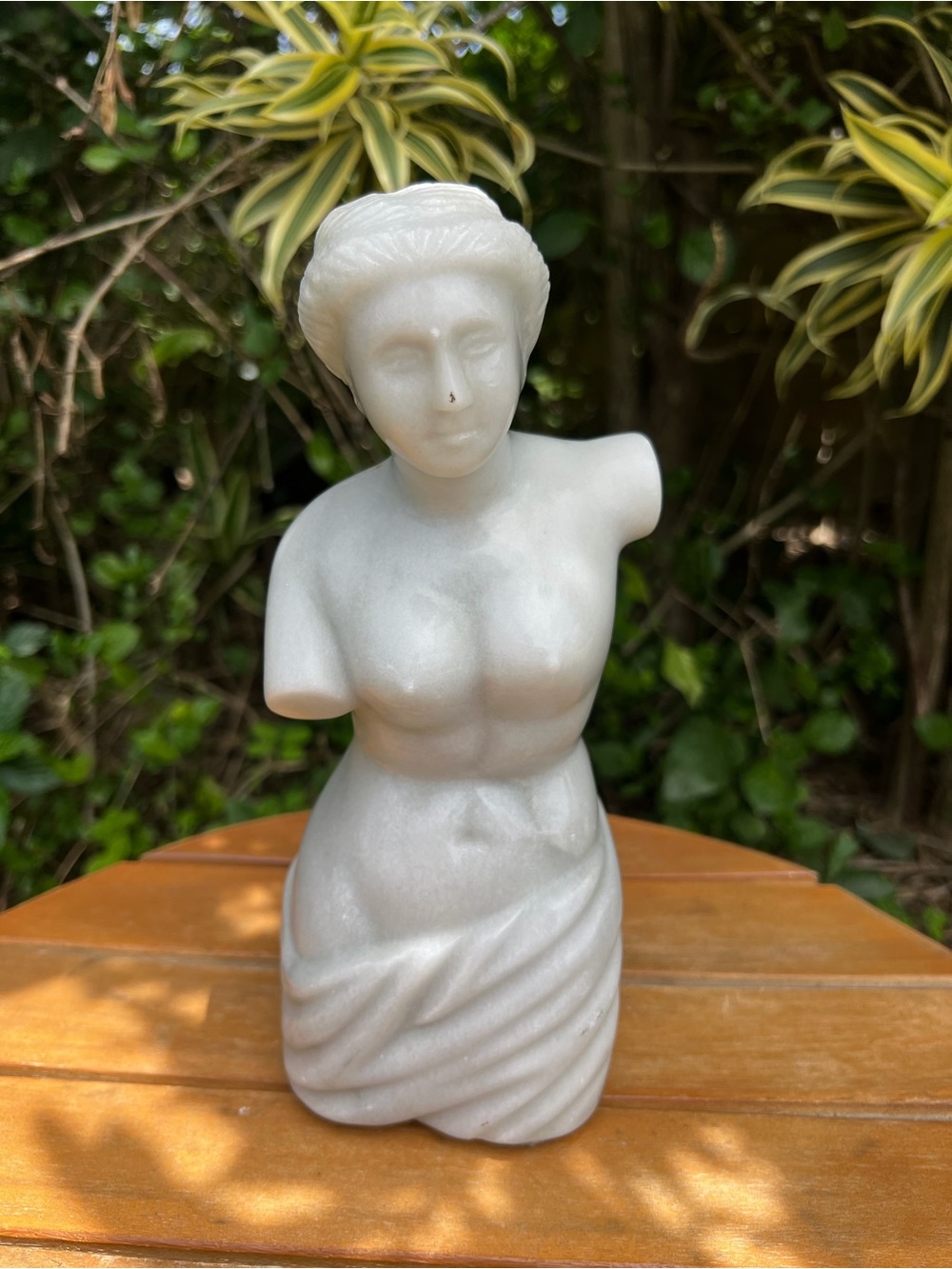 Marble-Effect Female Bust Statue - Home Accents
